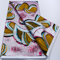 Tissu Capulana Holland Wax 6 Yards 100% Coton, Tissu Africain Wax Style Ankara, Tissu Hollandais Original pour la Confection de Robes et de Pagnes