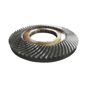 Cone crusher surface hardening large Spiral bevel gear transmission grinding steel forging big bevel gear