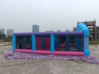 Jeux amusants en plein air, labyrinthe gonflable, château gonflable avec obstacles pour enfants