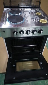 Cuisinière à gaz multifonction 4 brûleurs de 60 cm avec four électrique de 80 L grande capacité en acier inoxydable - Product Image 4