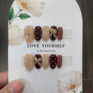 <span class=keywords><strong>Uñas</strong></span> Postizas Rojas para el Día <span class=keywords><strong>de</strong></span> San Valentín, <span class=keywords><strong>Uñas</strong></span> Artificiales Cortas con Cobertura Total, Diseño Cuadrado Almendrado, Hechas a Mano - Product Image 4