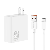 Harga pabrik OEM pengisi daya cepat untuk xiaomi MT-TQ02 67W Cargador De Combo De Cargador Rapido 20W adaptor pengisi daya perjalanan Cubo