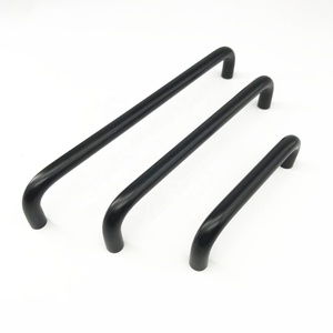 MLP12 Furniture Cabinet Kitchen Euro Simple Design Black Aluminium U Pull Handle - Product Image 2