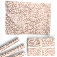 Papier de soie jetable anti-graisse à motif léopard or rose 50x70cm 17gsm pour emballage de bougies, savons, boîtes et cadeaux de mariage