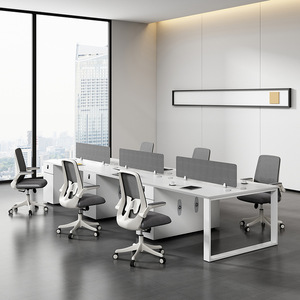 <span class=keywords><strong>Bureau</strong></span> de travail modulaire extensible et personnalisable, table d'ordinateur moderne blanche pour 2, 4, 6 ou 8 personnes pour <span class=keywords><strong>bureau</strong></span> à aire ouverte - Product Image 1