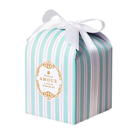 Boîtes en carton recyclables de haute qualité pour bonbons, biscuits et cadeaux de mariage, avec ruban et nœud papillon pour les fêtes