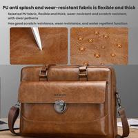 Porte-documents d'affaires pour hommes, sacoche pour ordinateur portable 15.6 pouces en cuir PU WEIXIER T616, sac à main de grande capacité pour le bureau