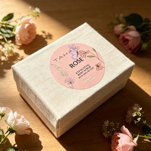 Étiquettes florales rondes personnalisées, autocollants en papier offset pour pots cosmétiques, gommages corporels, emballages de soins de beauté, <span class=keywords><strong>impression</strong></span> offset - Product Image 1