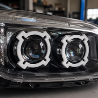 2023 ans nouveau type led halos X forme quatre coins coton lumière led ange yeux rvb par application