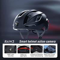 Casque intelligent pour moto Anzone avec caméra de sécurité 1080P, vision nocturne, suivi GPS, enregistrement audio et vidéo, carte TF 128 Go, 1200 mAh