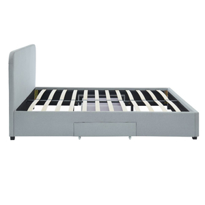 Cama doble tapizada suave Marco de cama tamaño King y Queen de alta calidad Muebles de dormitorio bonitos - Product Image 6