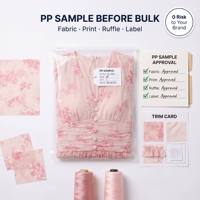 Jupe en mousseline de soie à imprimé floral rose pour femmes, mode féminine, fabricant de vêtements sur mesure OEM ODM, vente en gros
