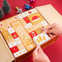Calendrier de l'Avent 2025 – Coffret Cadeau 24 Jours – Boîte Mystère de Noël Vide – Pack Surprise du Réveillon avec Bougie et Portefeuille