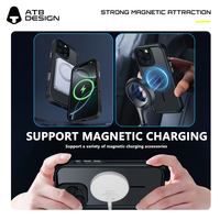 Étui de téléphone portable transparent à charge magnétique de luxe, mat et antichoc, ATB