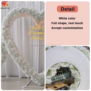 ดอกไฮเดรนเยียประดิษฐ์ซุ้มดอกไม้ประดิษฐ์สำหรับตกแต่งแบบเรียบสำหรับงานแต่งงานแบบโค้งรูปหัวใจ - Product Image 2