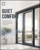 Ventana Corredera Horizontal de Vidrio Templado con Doble Acristalamiento y Marco de Aluminio Europeo Moderno con Rotura de Puente Térmico, Tamaño Personalizado Directo de Fábrica