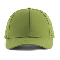 Casquette de baseball perforée à 6 panneaux avec patch en caoutchouc personnalisé, trous découpés au laser, séchage rapide, imperméable, pour le golf en extérieur, vente en gros