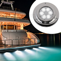 ANHEART 12V 24V IP68 Éclairage LED sous-marin en acier inoxydable pour yacht, bateau, marine