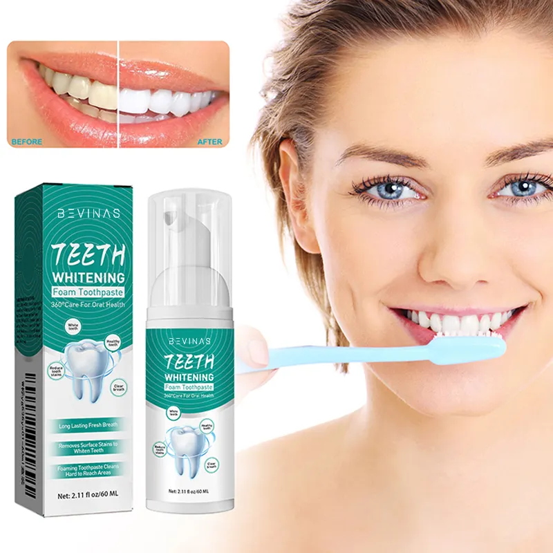 泡歯磨き粉、新鮮な呼吸、歯磨き粉のホワイトニング、虫歯の予防、黄変の除去