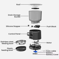 Distributeur automatique de nourriture intelligent AOJI 4L avec commande à distance par application, microchip, minuterie, en acier inoxydable 304, pour animaux de compagnie