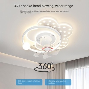 โคมไฟเพดาน LED สีขาวปรับได้360องศาดีไซน์ทรงกลมพร้อมใบพัด3-5ใบพัดมอเตอร์ DC กระจก - Product Image 5