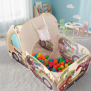Tente de jeu pour enfants en forme de voiture de dinosaure verte, sans installation, tente à bulles, tente de <span class=keywords><strong>camping</strong></span>, maison de jeu pour enfants - Product Image 5