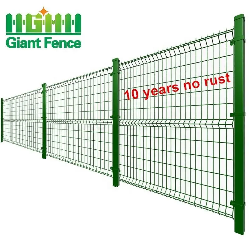 Customized Home Outdoor Decorative 3D Curved Welded Wire Mesh Garden Fence Easily Assembled Highway Fence Panel Pvc Fence