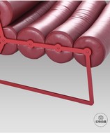 Fauteuil de détente moderne et minimaliste en forme de pétale avec revêtement en cuir microfibre et base en bois de frêne massif
