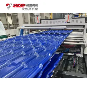 Nuevo tipo de máquina de fabricación de tejas de plástico/4 capas PVC UPVC ASA máquina de producción esmaltada/línea de fabricación de láminas de techo