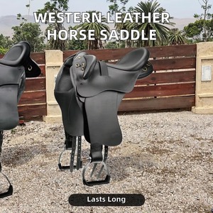 Selle en cuir occidental de haute qualité pour chevaux Arbre en plastique durable Équipement équestre confortable pour les longues randonnées - Product Image 2