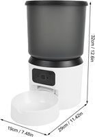 Distributeur automatique d'aliments pour animaux Elecpet, grande capacité 4L, application intelligente WiFi, commande à distance, avec bol en acier inoxydable pour chien et chat
