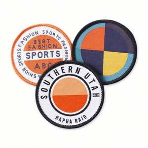 Custom Logo 3D Embroidery Badge Sew on Embroidered Woven <b>Patches</b> for Clothing - Product Image 2