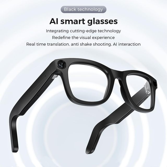 2025 AI Smart Glasses with Real-time Translation 1080p Photo-taking Video Stabilization Voice Control Hot Assistant Camera