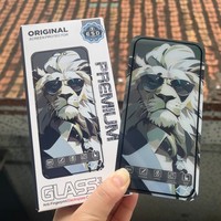 Protection d'écran en verre trempé Five-Star Sunglasses Lion 9H pour iPhone 15 Pro et Infinix Smart 8, anti-statique