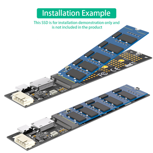 New Version <b>M</b>.<b>2</b> (NGFF) <b>NVMe</b> <b>SSD</b> to SFF-8611/8612 Adapter Supports <b>Nvme</b> 2230 2242 2260 and 2280 Stock Available <b>M</b>.<b>2</b>(NGFF) <b>NVMe</b> SS - Product Image 2