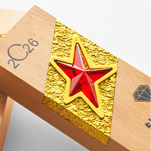 Trofeo de Madera Maciza de Alta Calidad, Personalizado, Creativo, Estrella de Cinco Puntas, Cinco Opciones de Color, Premio de Campeón de Competencia de Personal, Recuerdo - Product Image 6