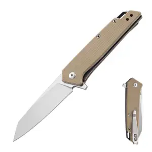 Nuevo estilo 12C27N K1 acero G10 mango cuchillo plegable OEM compatible para acampar al aire libre senderismo caza caja de supervivencia embalaje