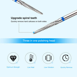 Yaqin professionale cono tungsteno punte per unghie Set due vie rotanti rimuovere acrilico gel duri in modo rapido e sicuro lima per unghie Logo Oem - Product Image 4