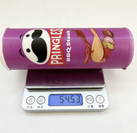 Jouet anti-stress en PU à rebond lent, en forme de boîte de chips Pringles miniature, emballé en sac en filet, le plus vendu, pour tous