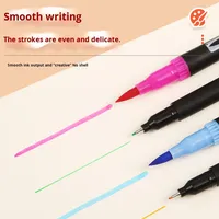 Ensemble de stylos feutres double-tête Leyi en tissu Oxford pour aquarelle, pour le dessin artistique des enfants, gribouillage coloré, lavable, en PP souple