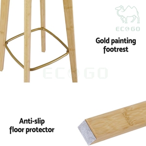 Weaving Kitchen Chairs Luxury Counter Tall <b>Stool</b> Foot Ottomans Bar <b>Stool</b> with <b>Bamboo</b> Legs - Product Image 5