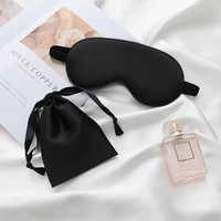 Masque pour les yeux haut de gamme avec housse en satin pour la relaxation, le sommeil et la protection des yeux en voyage