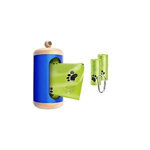 Porte-sacs à déjections canines Huamaohengchun amélioré en aluminium pour laisses, support durable et étanche pour déchets d'animaux avec mousqueton (vert) - Product Image 1