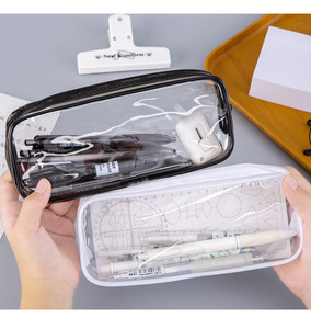 Fashion <b>Clear</b> PVC Zipper Pencil <b>Bag</b> & Cosmetic <b>Bag</b> for <b>Toiletries</b> Exam Travel - Product Image 3