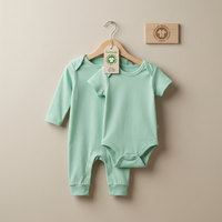 Ensemble de barboteuses pour bébé en coton biologique certifié GOTS, style personnalisé, vêtements pour nouveau-né sans couture pour la boutique Amaz Shopify