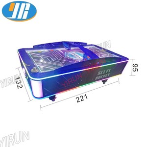 YIRUN Cool Black Air Hockey Game Table Coin Operated 'Strike the Ball to <strong>Opposite</strong> Hole' Shoot Goal Simulator on Sale - Product Image 3
