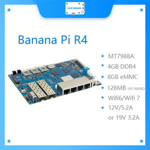 Banana Pi Bpi-r4 avec boîtiers, Mediatek Mt7988a (880) Quad-core Arm Corex-a73, 4 Go DDR4, 8 Go eMMC, carte routeur OpenWrt - Product Image 2