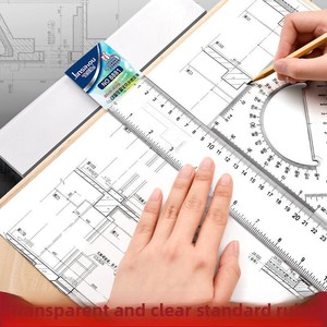 Regla de Dibujo en Forma de T, de Plástico, 45cm/60cm/90cm/100cm/120cm, Herramientas de Dibujo Profesionales para Construcción y <span class=keywords><strong>Arquitectura</strong></span> - Product Image 2