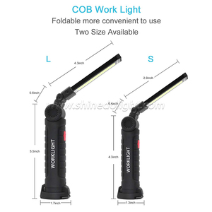 Xách tay <span class=keywords><strong>COB</strong></span> LED Đèn pin USB có thể sạc lại làm việc ánh sáng từ treo đèn với built-in pin cắm trại Torch - Product Image 2