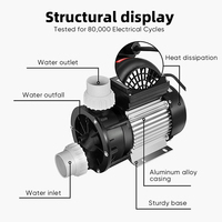 Pompa Sirkulasi Air Kolam Spa TSPK 3 HP IP55 Stainless Steel 220-240V 3-Fasa Model LP-300 Tugas Kontinu Mudah Dipasang